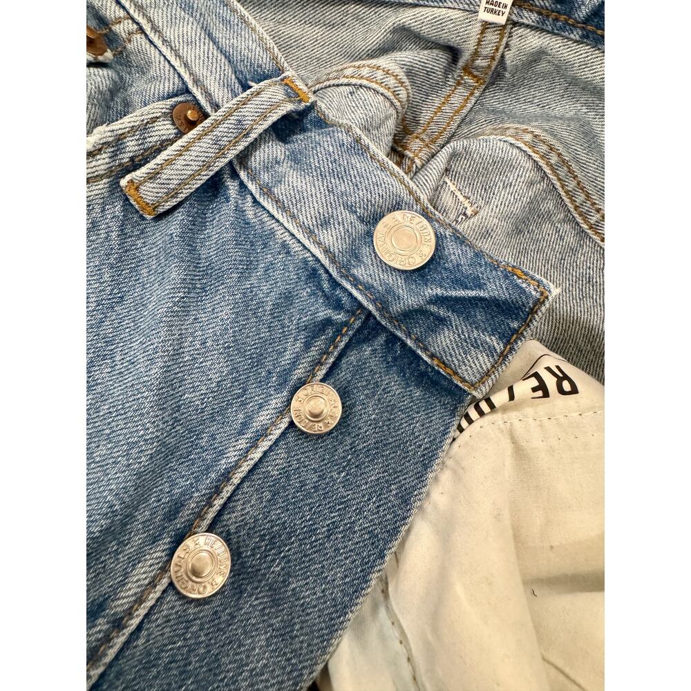 RE/DONE 70s Stove Pipe Jeans Women's 29 Straight Leg Retro Festival Boho 90s Raw - Picture 8 of 16